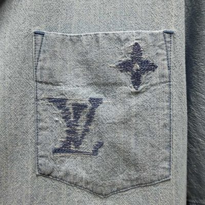 Louis Vuitton Embroidered Signature Chambray Short-Sleeved Shirt — 9