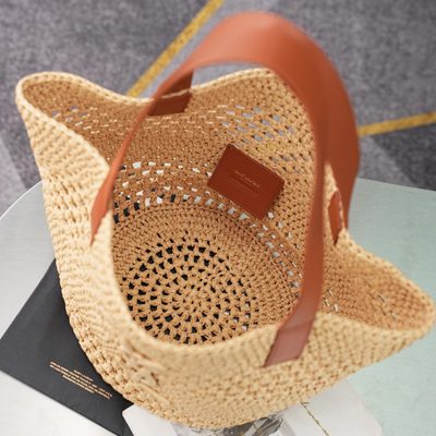 Saint Laurent Panier Small Raffia Bucket Bag — 9