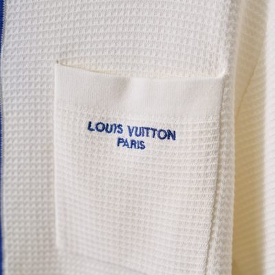 Louis Vuitton white waffle-knit polo shirt — 7