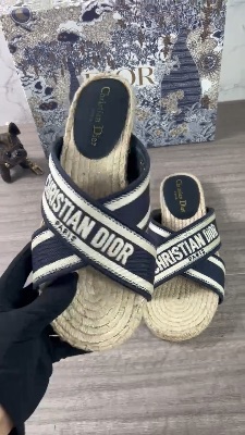 Dior Granville espadrille slide sandals — 5