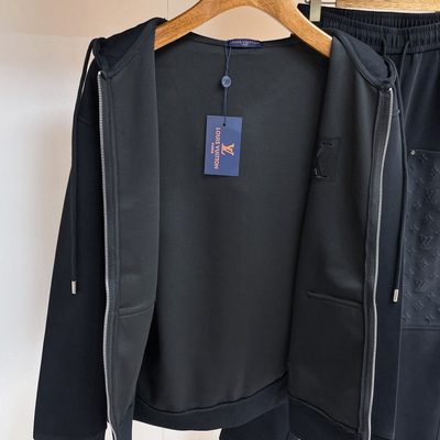 Lv zip-up hoodie and matching sweatpants set — 3