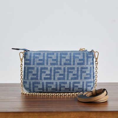 Fendi Baguette Denim Pouch (T) — 3