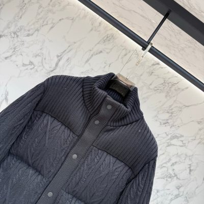 Moncler cable-knit down jacket — 4