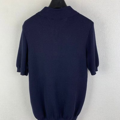 Burberry navy cashmere polo shirt — 3