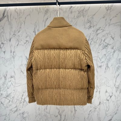 Moncler cable-knit down jacket — 3