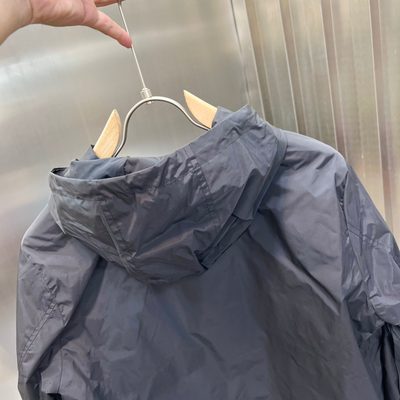 Moncler windbreaker jacket with distinctive heart-shaped and striped logo — 8