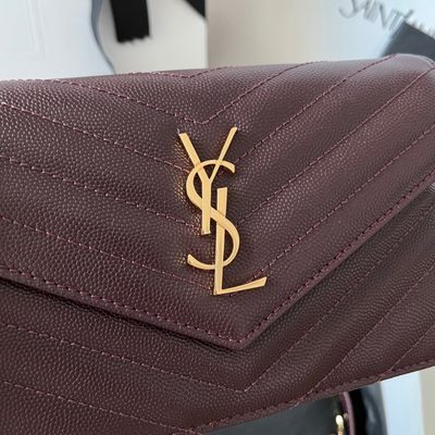 Saint Laurent Cassandre Envelope Chain Wallet — 5