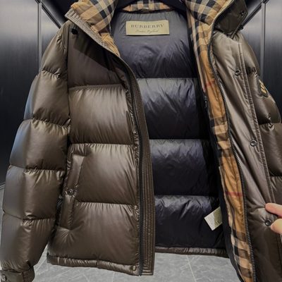 Burberry shiny shell hooded puffer jackets — 8