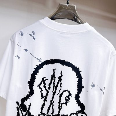 Moncler white spray-printed t-shirt — 8