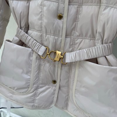 Moncler Cygnes Belted Short Down Jacket — 6