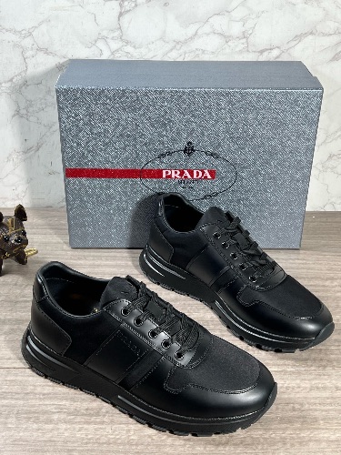 Prada Prax 01 Black leather sneakers