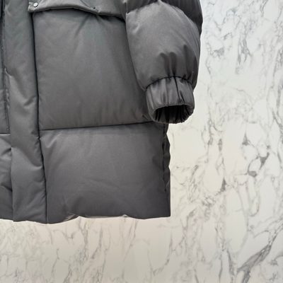 Moncler black Avioth or Bretagne hooded mid-length down jacket — 4
