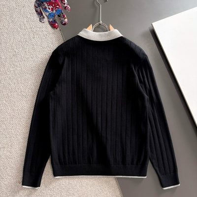 Burberry long-sleeve knitted polo sweater — 9