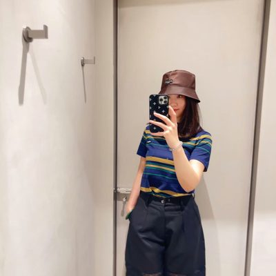 Miu Miu striped pocket t-shirt — 10