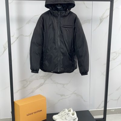 Prada Re-Nylon Padded Hooded Jacket — 5
