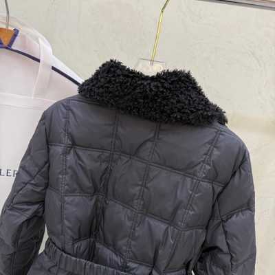Moncler Cygnes Belted Short Down Jacket — 9