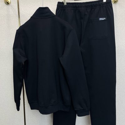Dior black zip-up track jacket and matching track pants set — 3