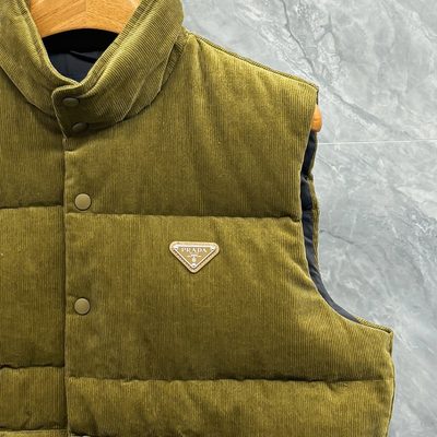 Prada Cotton Corduroy Down Vest — 3