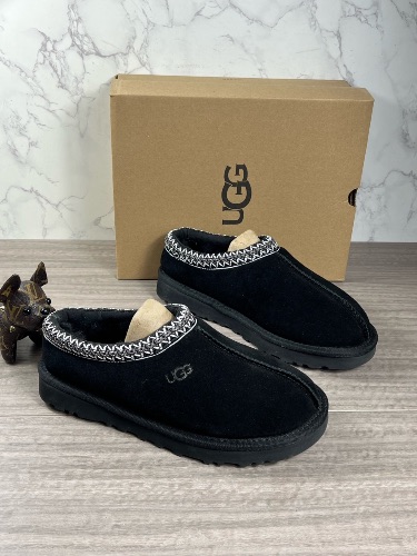 UGG Tasman II black suede slippers — 4
