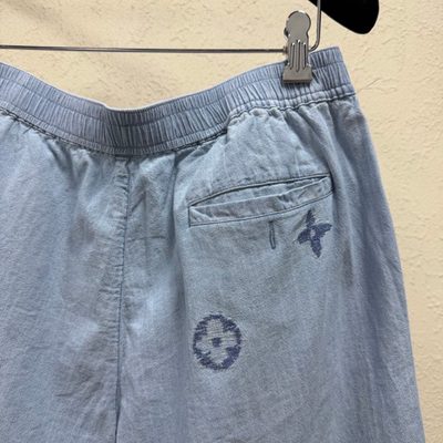 Louis Vuitton Embroidered Signature Chambray Shorts — 6