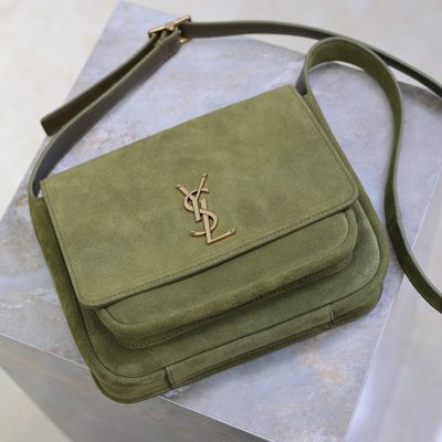 Saint Laurent Small Niki Suede Satchel — 5