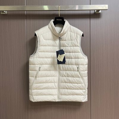 Prada Enamel-Logo Padded Gilet — 3