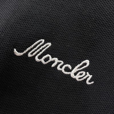 Moncler black and white cotton piquet polo shirt — 8