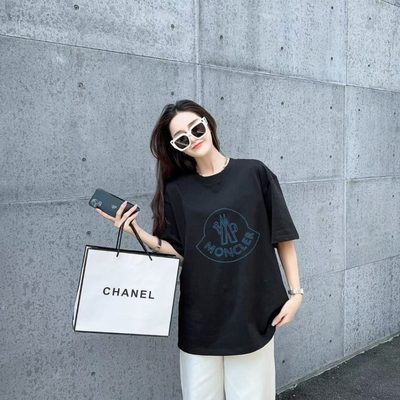 Moncler Enfant black cotton T-shirt — 8