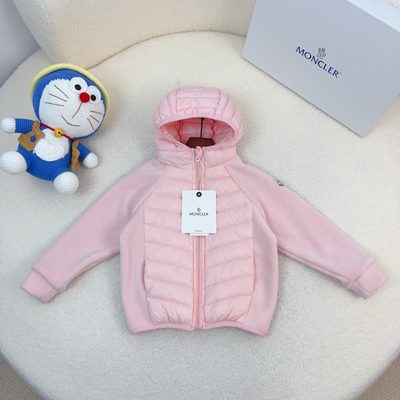 Moncler kids hooded hybrid zip-up jacket
