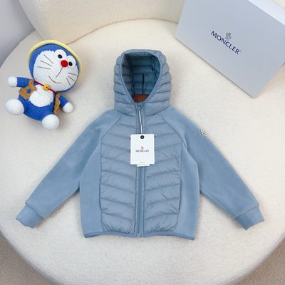 Moncler kids hooded hybrid zip-up jacket
