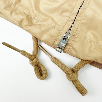 Prada sand beige Re-Nylon short-sleeved zip-up shirt — 10