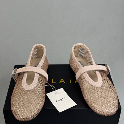 ALAÏA Ballet Flats in Fishnet — 4