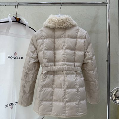 Moncler Cygnes Belted Short Down Jacket — 8