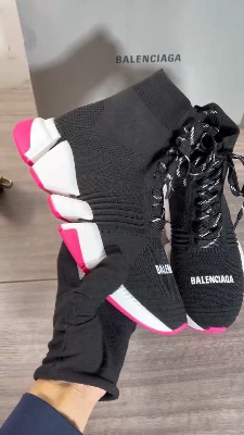 Balenciaga Speed 2.0 Lace-Up Knit Sneakers — 5