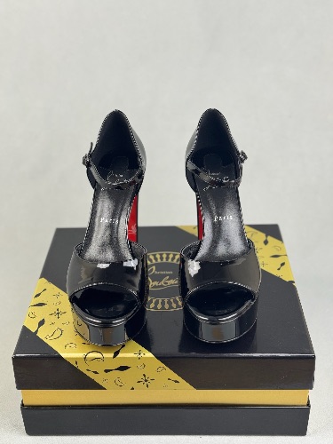 Christian Louboutin Sandaloo 130 mm platform sandals in black — 3