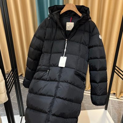 Moncler Cavettaz Hooded Long Down Jacket — 6