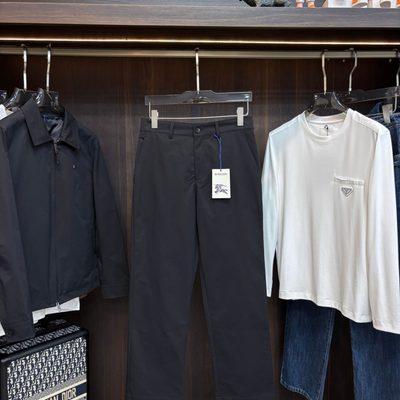 Burberry Hodson Reversible Jacket paired with matching trousers — 4