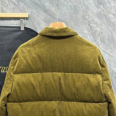 Prada Cotton Corduroy Down Puffer Jacket — 10