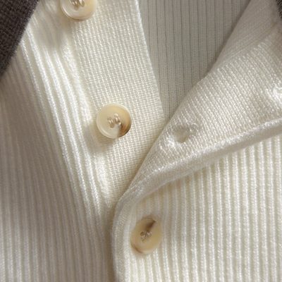 loro piana long-sleeve ribbed knit polo shirt — 4
