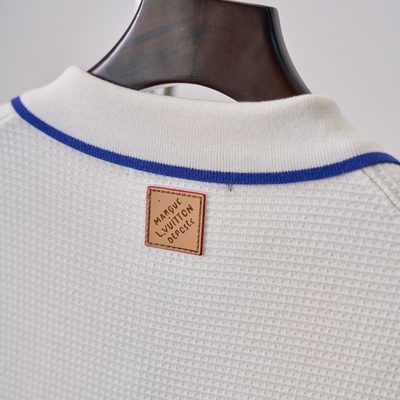 Louis Vuitton white waffle-knit polo shirt — 9