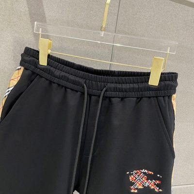 Burberry Check Trim Cotton Shorts — 3