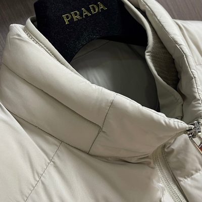 Prada hybrid knit and down puffer jacket — 5