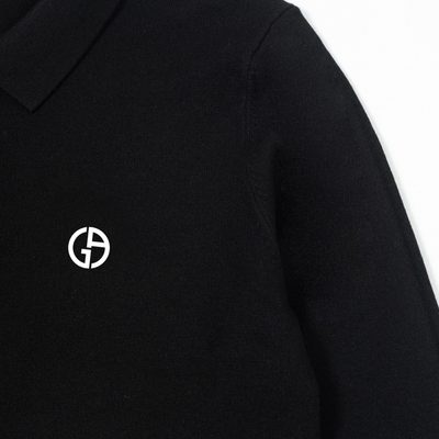 Emporio Armani long-sleeve knit polo sweater — 7