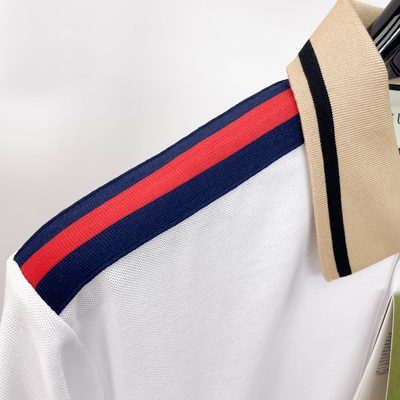 Gucci white cotton piquet polo shirt — 7