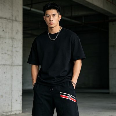 Moncler logo-appliquéd striped shorts — 5