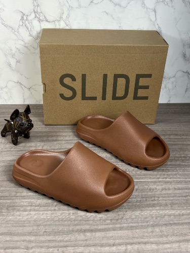Adidas Yeezy Slides in the Flax colorway — 4