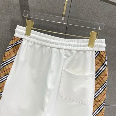 Burberry Check Trim Cotton Shorts — 10