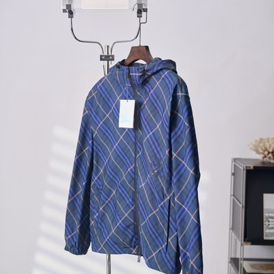 Burberry blue check-pattern jacke — 3