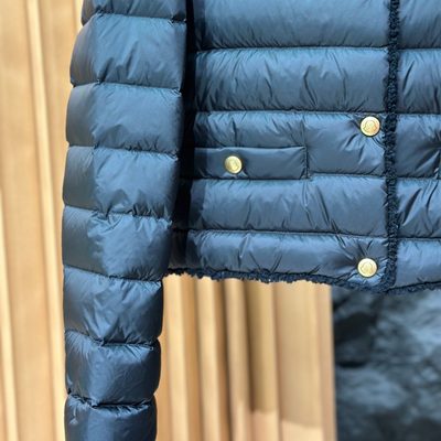 Moncler Fleurs Bouclé-Trimmed Short Down Jacket — 9