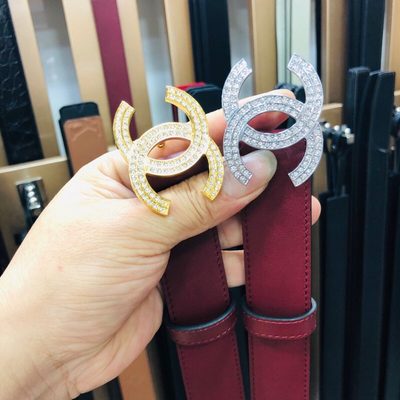Chanel belt features a distinctive double-C buckle — 8